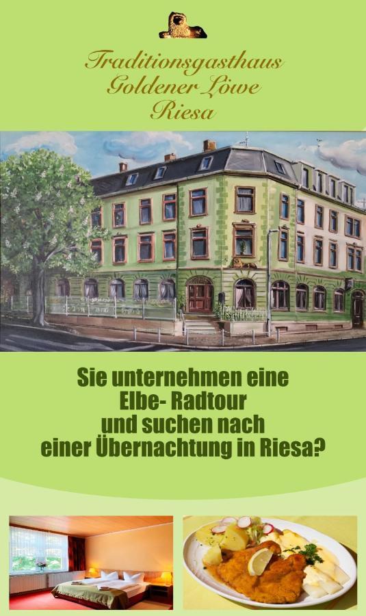 Traditionsgasthaus Goldener Loewe Riesa Restaurant & Pension Exterior foto